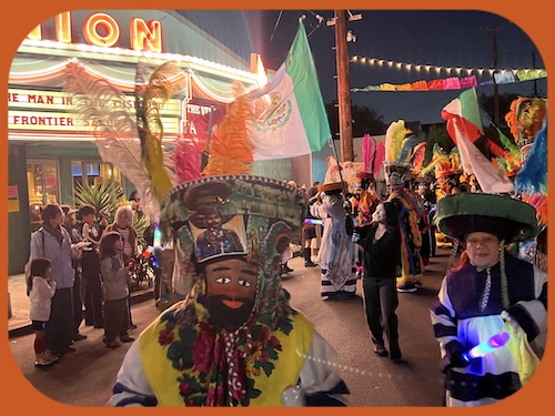 20th Dia De Los Muertos Festival with Los Chinelos dancers
