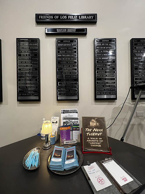 image of VP brochures at the library