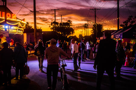 Street scene from Dia De Los Muertos festival