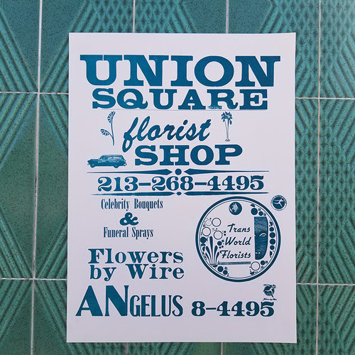 Union Square Florist Shop  - Broadside by The Great Banfill Press